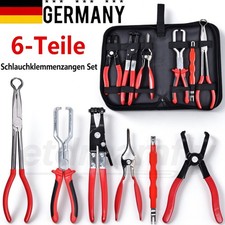 6-TLG. SCHLAUCHKLEMMENZANGEN SET SCHLAUCHSCHELLENZANGE KFZ SCHLAUCHSCHELLE ZANGE