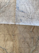 Vintage 1947 Greene New York Survey Topographical Map Whitney Point Smithville +