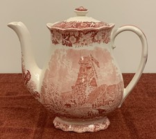 Palissy Pottery, Thames River Scenes, Mill At Kempsford, Coffee Pot