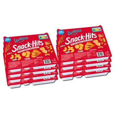 (15,26 /1kg) Lorenz Snack Hits, Knabbermischung, 8 Packungen je 280g