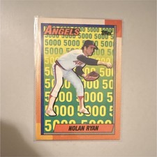1990 Topps Nolan Ryan 5000 Strikeouts #3 California Angels Baseball Card