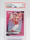 JAYDEN DANIELS 2024 PANINI PRIZM ROOKIE PINK WAVE COMMANDERS RC PSA 9 Q0004
