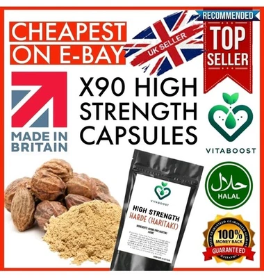 VITA BOOST HARITAKI Harad Harde 100% Pure 90 Capsules Terminalia Chebula Digestive Heart UK