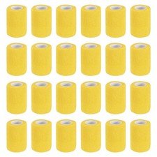Self Adhesive Bandage Wrap 177" x 3", 24 Pcs Wrap Tape, Yellow