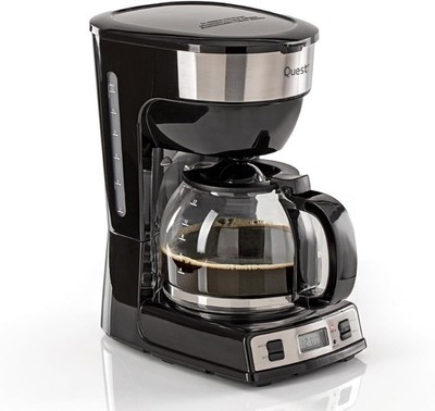 Digitale Filterkaffeemaschine 1,5L 12 Tassen Timer Warmhalten Anti-Tropf 900W