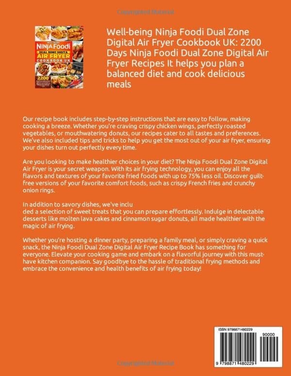 Ninja Dual Zone Air Fryer Cookbook For Beginner 2024 UK 2200 Days Easy