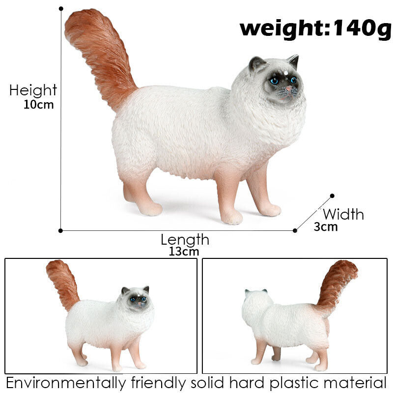 Brown/Orange Ragdoll Cat Model Animal For Scene Accessories