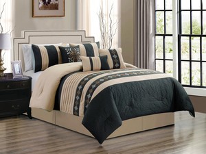 7 Pc Lumi Star Hexagram Diamond Fl Damask Comforter Set Beige Image Is Loading 7 Pc Lumi Star Hexagram Diamond Fl Damask