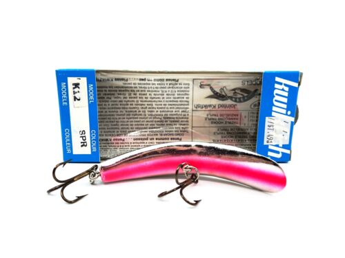 Pre Luhr-Jensen Kwikfish K12, SPR Silver Plate/Red Fluorescent Stripe Color New - Picture 2 of 3