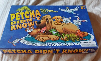 Petcha Didn't Know Pet Trivia Board Game Patch Products 1999 Complete