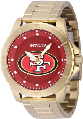 Invicta Nfl San Francisco 49ers Quartz Red Dial Men's Watch 48094