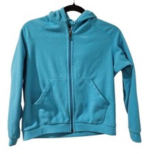 Patagonia Kids Micro D -Luxe Cardigan Hooded Teal Youth Medium Size 8-10