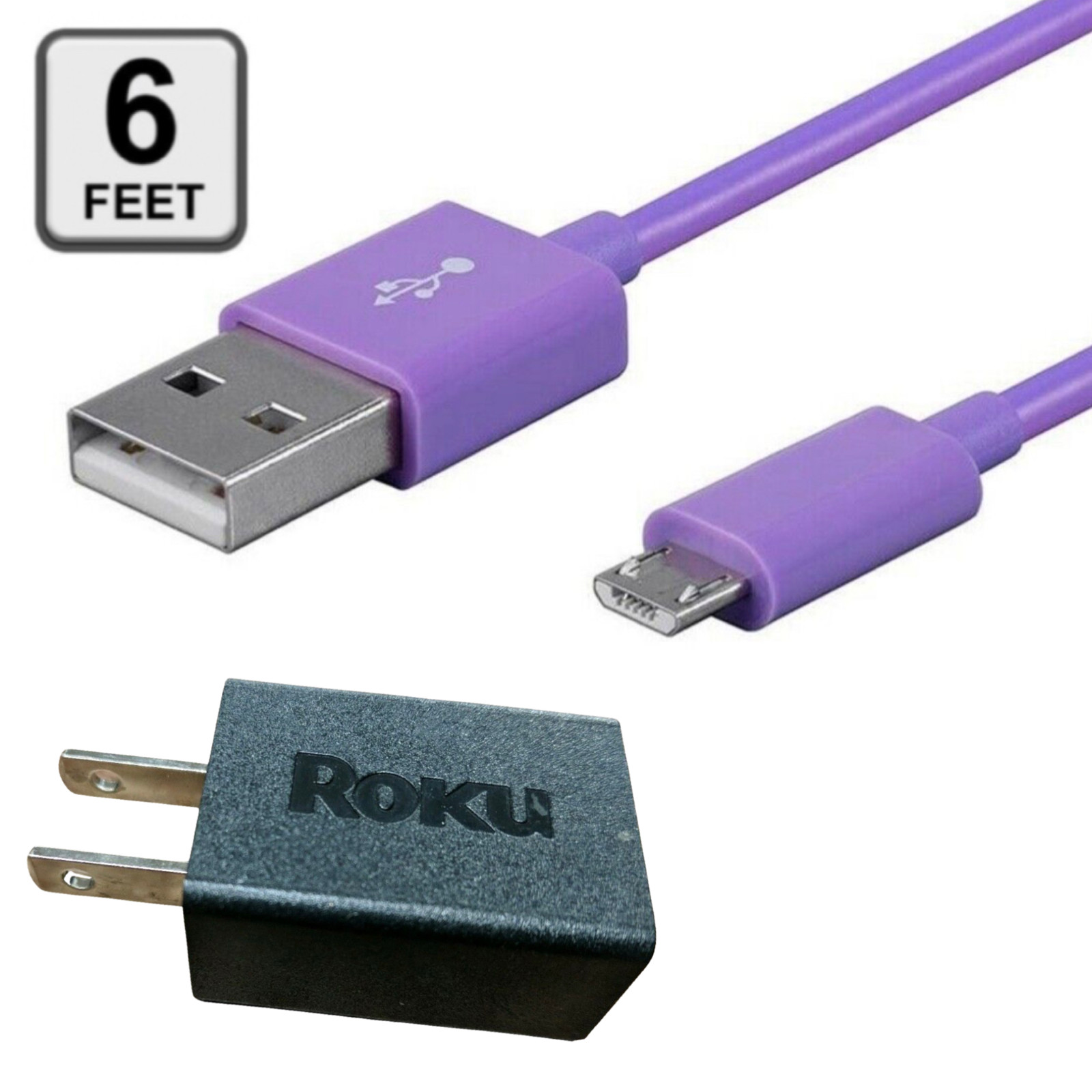 6FT USB Power & Cable Kit for Roku Express 3930R 3930X AC Cord Wire Replacement