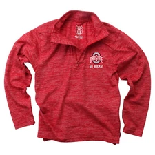 Wes and Willy Boys College Cloudy Yarn 1/4 Zip Long Sleeve Pullover Shirt