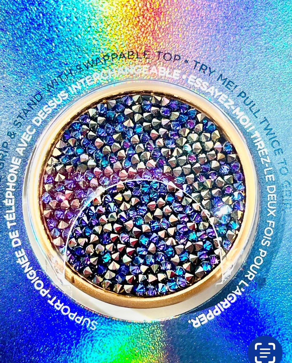 POPSOCKETS LUXE SWAROVSKI CRYSTALS POPGRIP HELIOTROPE BLUE&ROSE