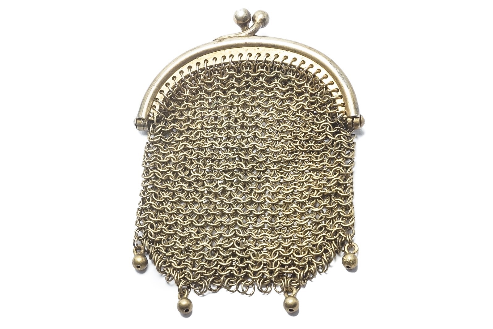 ANTIQUE SILVER GILT MINIATURE MESH SOVEREIGN COIN PUR… - Gem