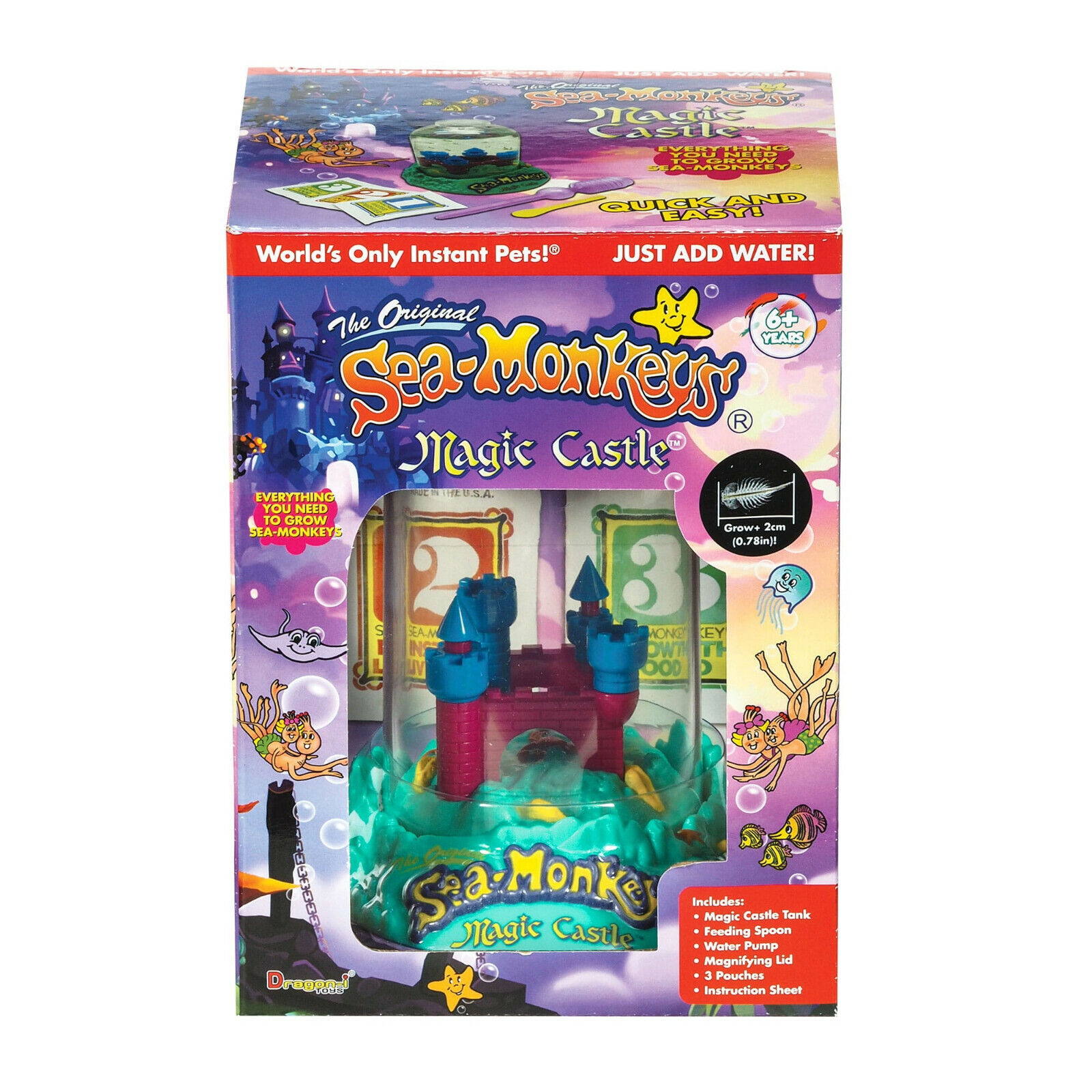 The Original Amazing Live Sea Monkeys Magic Castle Zoo Marine Aquarium 23230