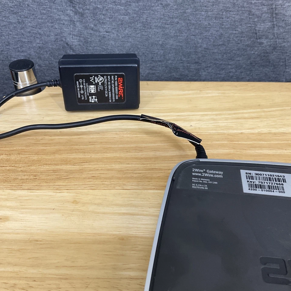 2WIRE MODEM ROUTER - Qwest/Centurylink - 2701HG-D Wi-Fi with Power Supply - Image 4 of 4