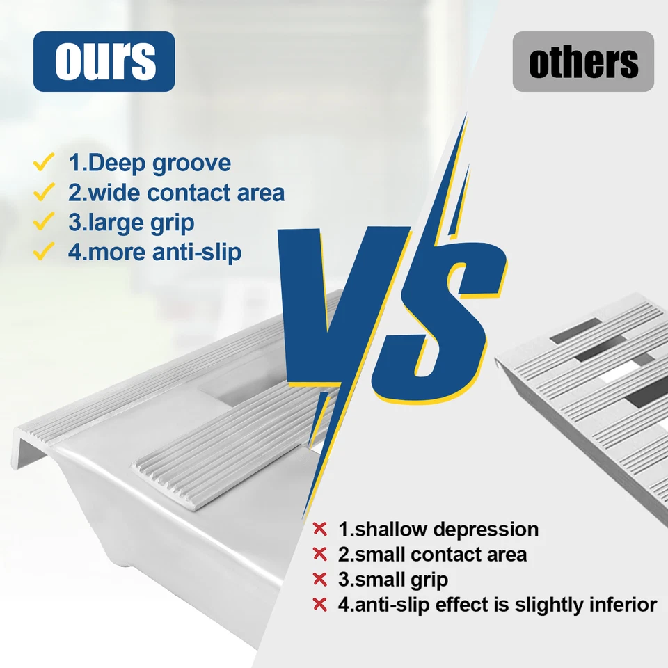 72" X 15" 8500 LBS ALUMINUM Hook Ramp CAR TRUCK TRAILER Auto Hauler Pair 6FT - Image 2 of 4