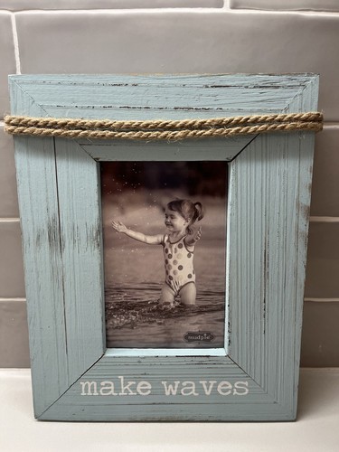 Mud Pie NAUTICAL BOAT CLEAT Hanging Distressed Wood Frame NEW NWT - Picture 2 of 6
