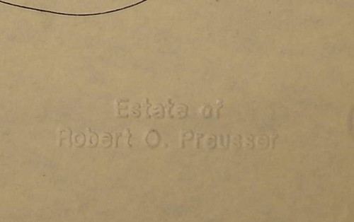 Robert Preusser Texas Modernist 1941-42 Ink Drawing from time at The New Bauhaus - Picture 3 of 3