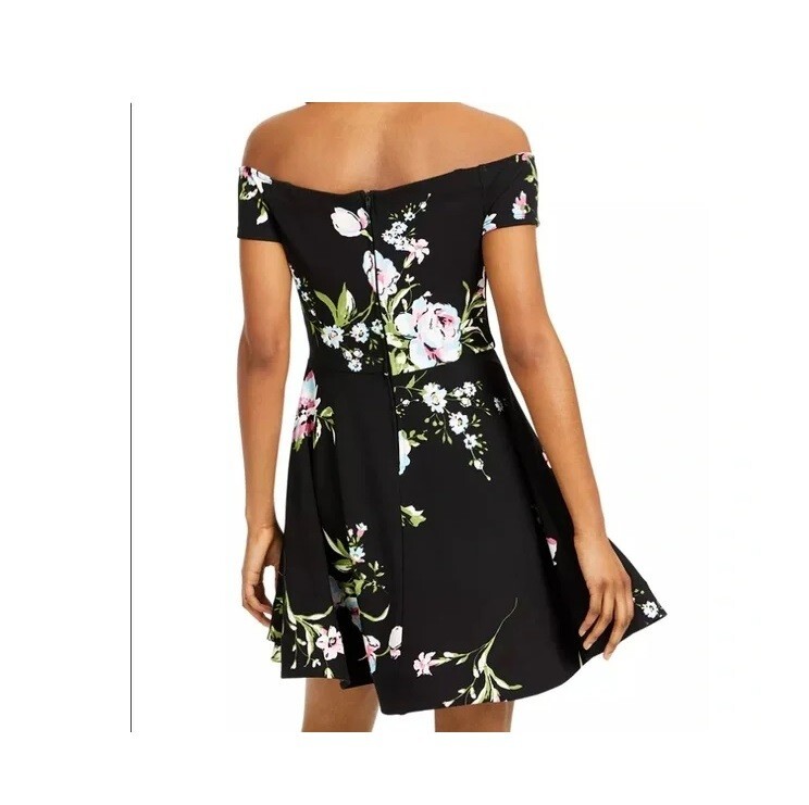 B Darlin Junior Womens 13/14 Black Floral Off The Shoulder Mini Dress NWT U10 | eBay B Darlin Junior Womens 13/14 Black Floral Off The Shoulder Mini Dress NWT U10 | eBay