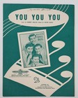 You You You by Mellin & Olias, Sheet Music 1952, Ames Brothers