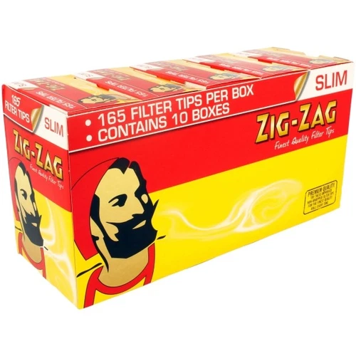 Zig Zag Slimline Filter Tips 165 Tips Per Box - 10 / 20 & 40 Boxes - Genuine