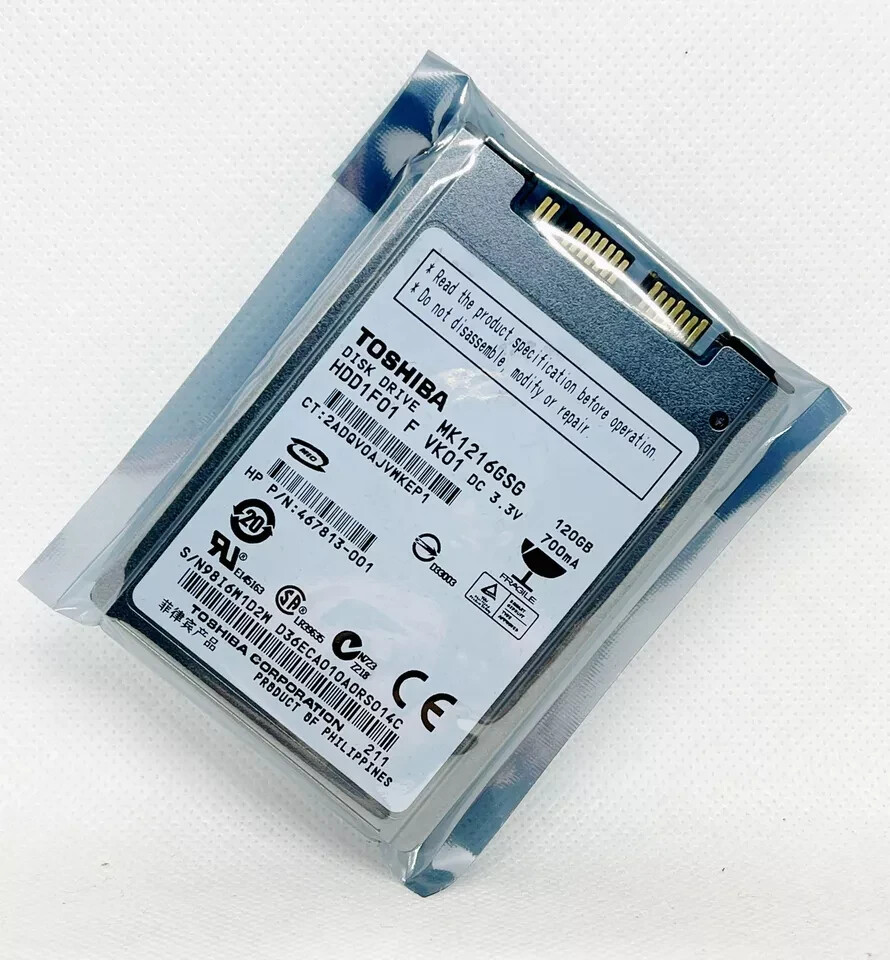 Toshiba Hard Disk 120gb HDD2D62 Toshiba 120GB 5400RPM SATA 3Gb/s
