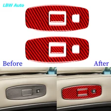 For Land Rover Defender 20-24 Red Carbon Fiber Seat Backrest Power Outlet Trim