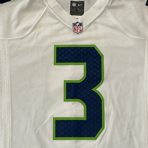 Seattle Seahawks Jersey Mens Large Wilson White Nike - Picture 4 of 8