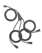 DEWENWILS Heavy Duty 25FT Outdoor Power Cord, 3-Outlet, 16/3 SJTW Weatherproof,