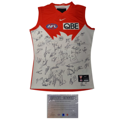 Sydney Swans Football Club 2023 AFL Official Team Signed Guernsey