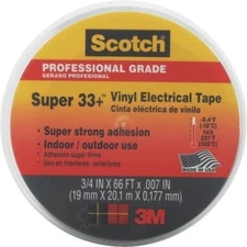 3/4" X 66' SCOTCH VINYL PLASTIC ELECTRICAL TAPE WITH DISPENSER 