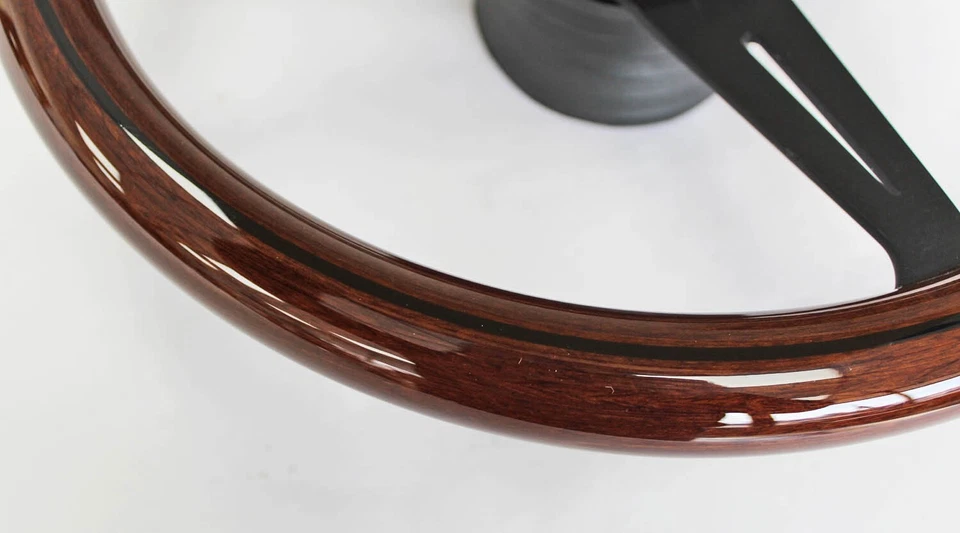 62 63 67 Olds Cutlass 442 Delta madera de caoba con volante línea negra 15" Foto 2 de 4