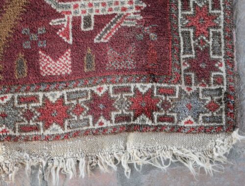 3x5 handgefertigter afghanischer Woll-Baluchi-Bildteppich Vintage persischer Stamm kleiner Teppich - Bild 9 von 10