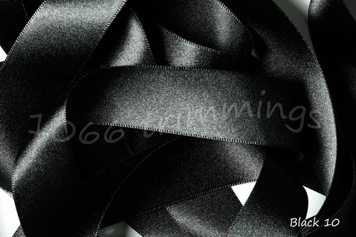 Nastro doppio raso All Berisfords nero bianco e grigio tonalità made in UK ECO - Foto 11 di 11