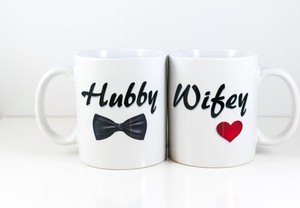 hubby wifey coffee mugs