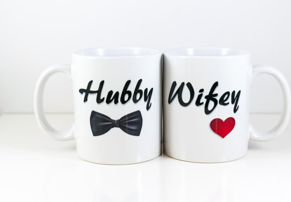 hubby and wifey mugs