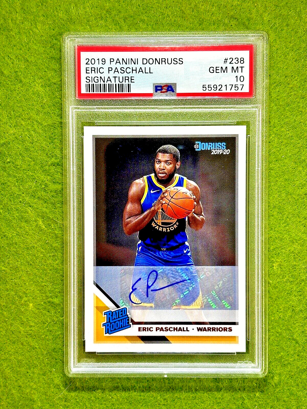 Eric Paschall PSA 10 AUTO RATED ROOKIE CARD SIGNATURE 2019 Panini Donruss SP RC