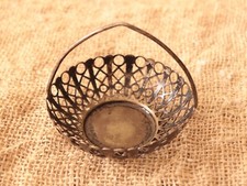 Vintage Brass Chic Candy Bowl Basket, Pierced Small Ornate Plate, Stamped Dish
