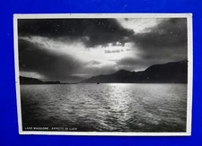 🔵 ART PHOTO POSTCARD LAKE MAJOR BLACK AND WHITE LIGHT EFFECTS 1940 🤣