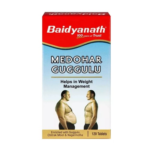 Baidyanath Medohar Guggulu - 120 Comprimés Ayurvédiques Pour Le Métabolisme Et La Gestion Du Poids - Livraison Gratuite