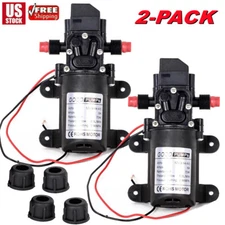 2X 12V Self Priming Sprayer 130PSI Electric Water Pump for RV Camper Marine Boat