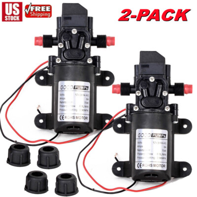 #ad 2X 12V Self Priming Sprayer 130PSI Electric Water Pump for RV Camper Marine Boat $23.29