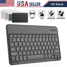 10inch Universal Wireless Bluetooth Keyboard For PC Laptop Mac iOS iPhone Tablet