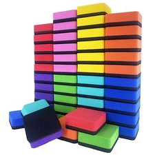 48 Pack Mini Dry Erase Erasers Magnetic Whiteboard Dry Erasers Chalkboard Wiper