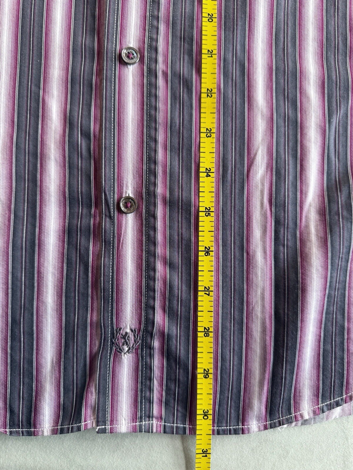 Bugatchi UOMO Long Sleeve Button Up Pattern Top S… - image 4