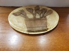 Large 12 1/2" 1970's Lucite Hot Plate/Trivet, Wooden Kitchen Tools