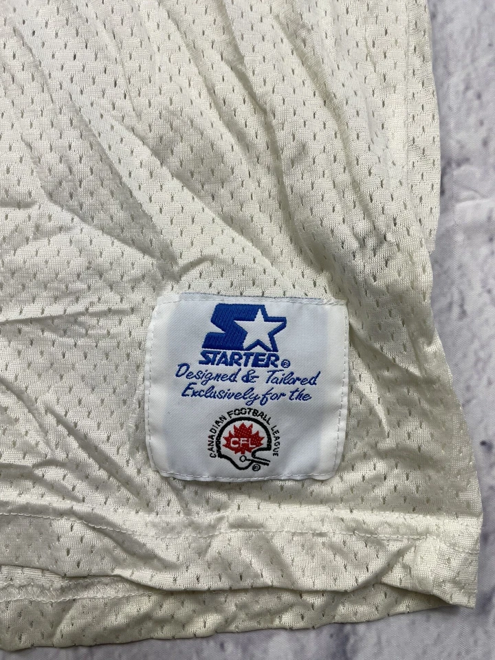 Vintage Hamilton Tiger Cats CFL Canadian Football Starter White Jersey Size XL - Image 3 of 4